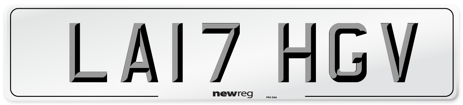 LA17 HGV Number Plate from New Reg